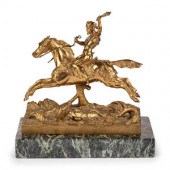 A Continental Gilt Bronze Figural Group
20th