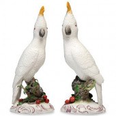 A Pair of Nymphenburg Porcelain Cockatoos
19th