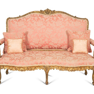 A Louis XV Style Carved  Giltwood