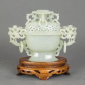 CHINESE MUGHAL STYLE WHITE JADE COVERED