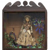 LARGE VICTORIAN WAX DOLL CRYSTAL PALACE