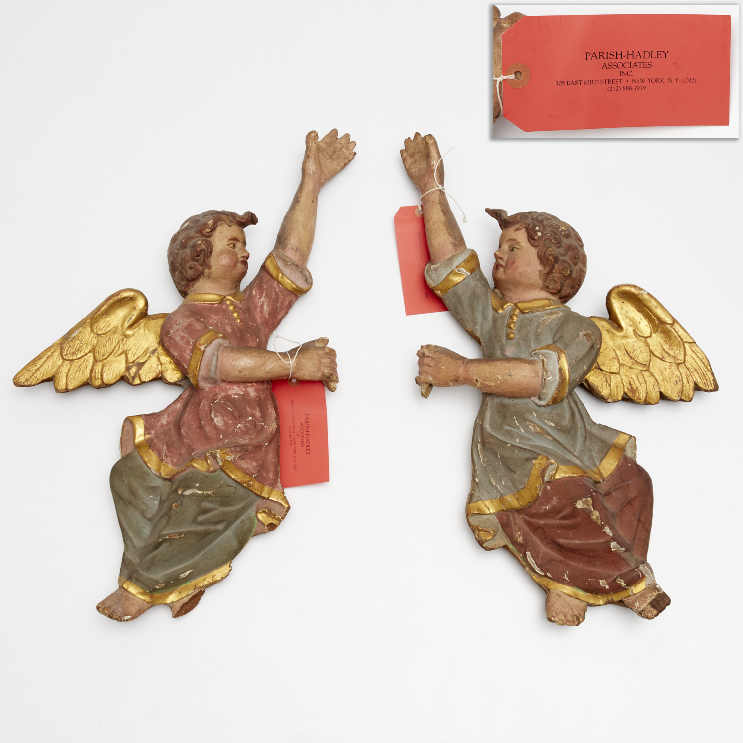 PAIR LARGE CONTINENTAL ANGEL WALL 3ce57d