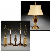 GROUP (6) TABLE LAMPS, INCL. PAIRPOINT