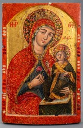 GREEK ICON MOTHER & CHILD OF THE UNFADING