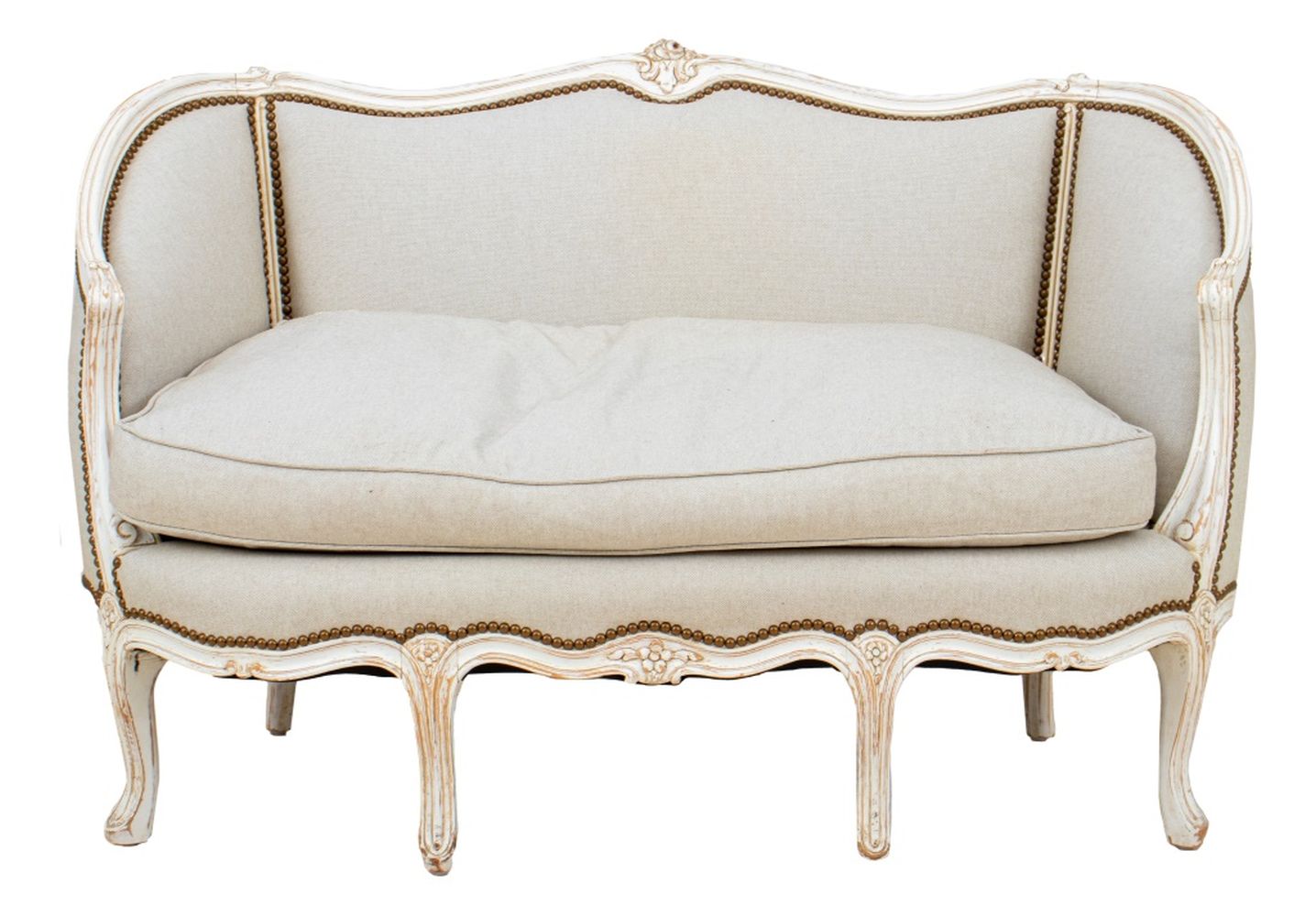 FRENCH LOUIS XV STYLE WHITE PAINTED 3ce743
