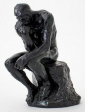 AFTER RODIN THE THINKER BONDED BRONZE