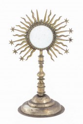 SILVER RELIQUARY MONSTRANCE, 19TH C.