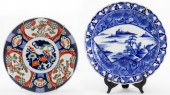 JAPANESE HAND-PAINTED PORCELAIN CHARGERS,