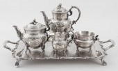 GERMAN SY & WAGNER FIVE-PIECE SILVER