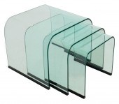 PACE COLLECTION WATERFALL GLASS TABLES