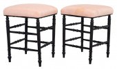 AESTHETIC STYLE PINK SUEDE FOOT STOOLS,