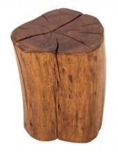 MODERN WOOD TRUNK END TABLE OR STOOL