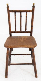 AESTHETIC MOVEMENT BAMBOO CHAIR, EARLY
