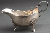 IRISH STERLING SILVER FOOTED SAUCE BOAT