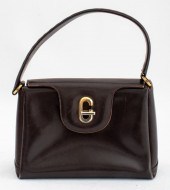 GUCCI VINTAGE ITALIAN BROWN LEATHER