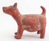 PRE-COLOMBIAN STYLE POTTERY DOG SCULPTURE