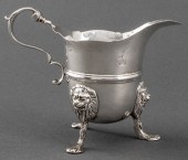 GEORGE III STERLING SILVER CREAM PITCHER,