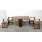 Drop Side Dining Set. Rolling Table