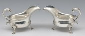 ENGLISH STERLING SILVER SAUCE BOATS,