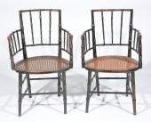 PAIR OF CHINOISERIE FAUX BAMBOO