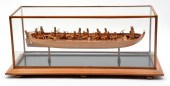 CASED MODEL OF A WARSHIP PINNACE.
