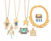 A GROUP OF MARBEL MEXICAN JEWELRY