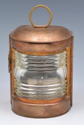 SMALL COPPER LANTERN WITH FRESNEL