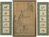 THREE CHINESE FRAMED WATERCOLORSProperty