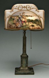 Pairpoint reverse painted lamp,