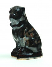 OHIO POTTERY DOG BANK.  Attributed