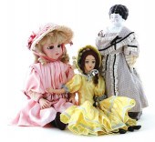Collection of antique dolls circa