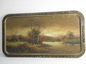 Framed Victorian pastel painting