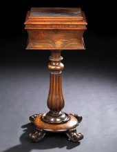 William IV Rosewood Teapoy,  mid-19th