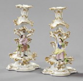 Pair of White and Gold Paris Porcelain