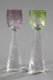 Set of Two Moser Glassworks, Bohemia,