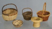 5 asstd miniature baskets, 3 small