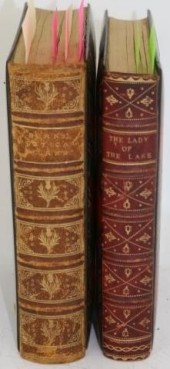 TWO SCOTTISH BOOKS WITH LEATHER