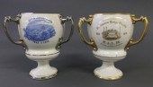 Two masonic porcelain loving cups,