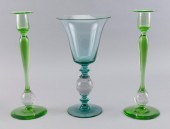 THREE PIECES OF PAIRPOINT GLASS