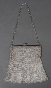STERLING SILVER MESH PURSE. WHITING