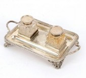 A partners' silver inkstand and