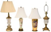 GROUP OF FOUR TABLE LAMPSGroup