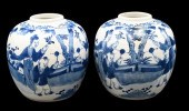 PAIR OF BLUE AND WHITE CHINESE