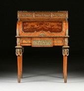 A LOUIS XVI STYLE MARQUETRY INLAID