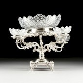A VICTORIAN CUT CRYSTAL MOUNTED