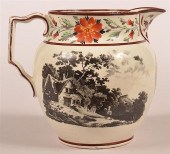 STAFFORDSHIRE CHINA TRANSFER DECORATED