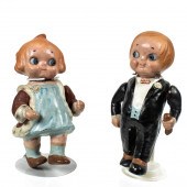 TWO IDEAL COMPOSITION DOLLS OF