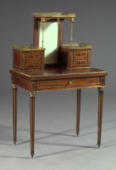French Brass-Inlaid Mahogany and