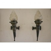 Pair of French wrought iron wall