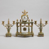 Three Piece French Clock Garniture,